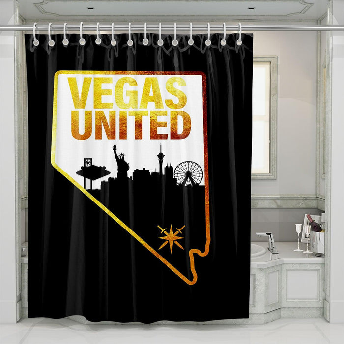 vegas united vgk for nhl shower curtains