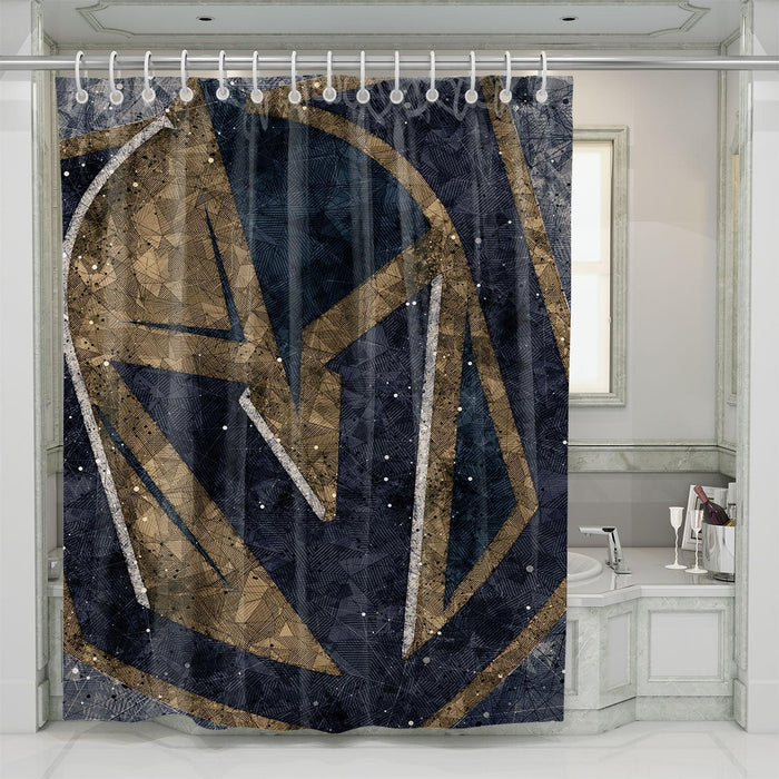 vgk logo prism hockey shower curtains