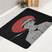 vhs look sad boy of evangelion bath rugs