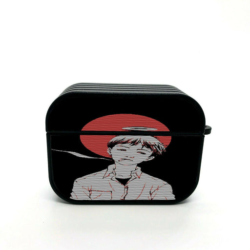 vhs look sad boy of evangelion airpod case