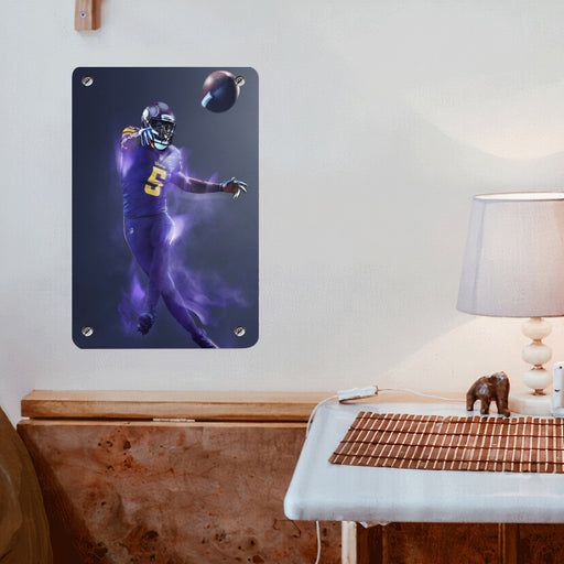 vikings player throwing the ball Poster Metal print wall art