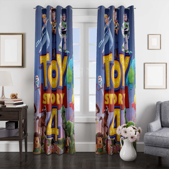 village toy story 4 pixar disney animatipb window Curtain