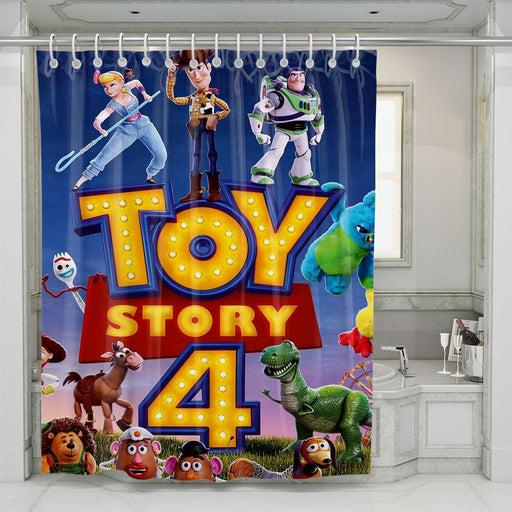 village toy story 4 pixar disney animatipb shower curtains