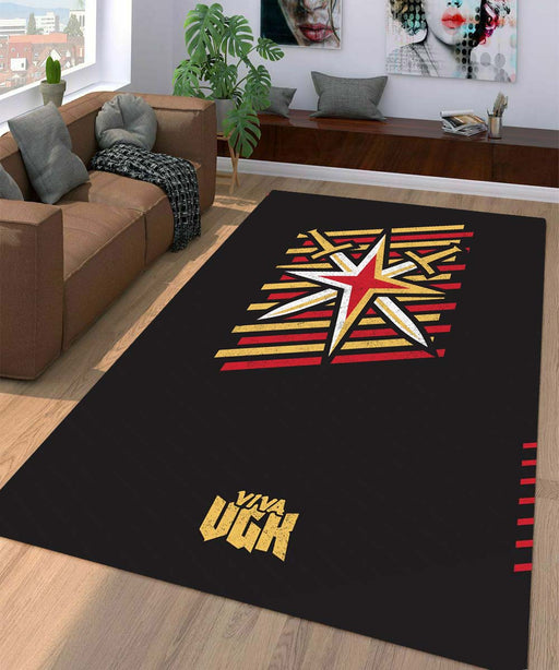 viva vgk hockey sword and stars Living room carpet rugs