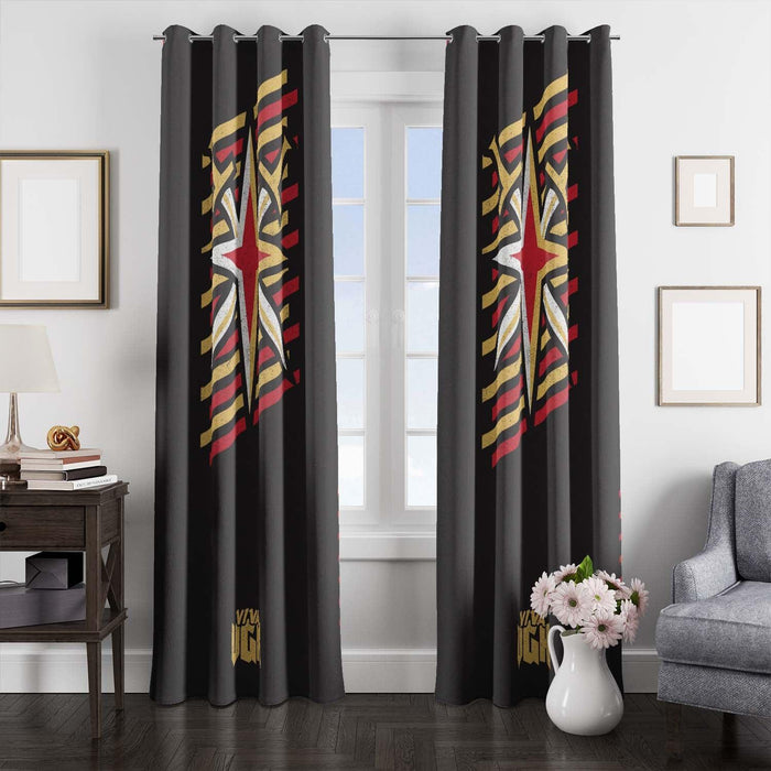 viva vgk hockey sword and stars window Curtain