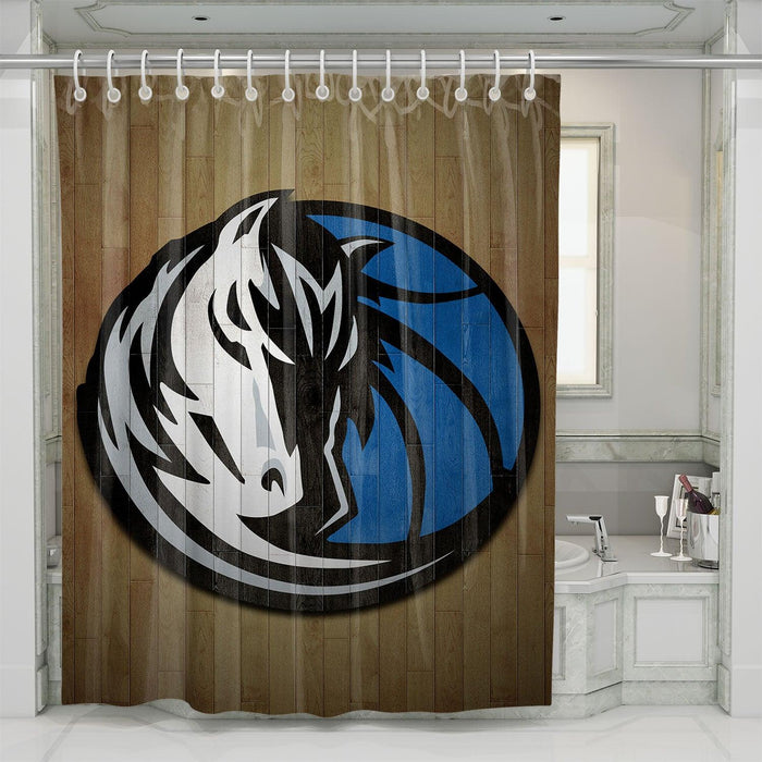 wall wood nhl team horse shower curtains