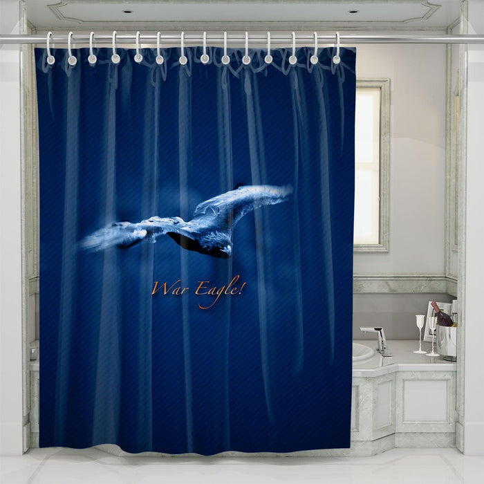 war eangle icon of team football shower curtains