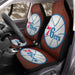 warm colour of 76ers logo Car Seat Covers