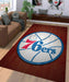 warm colour of 76ers logo Living room carpet rugs