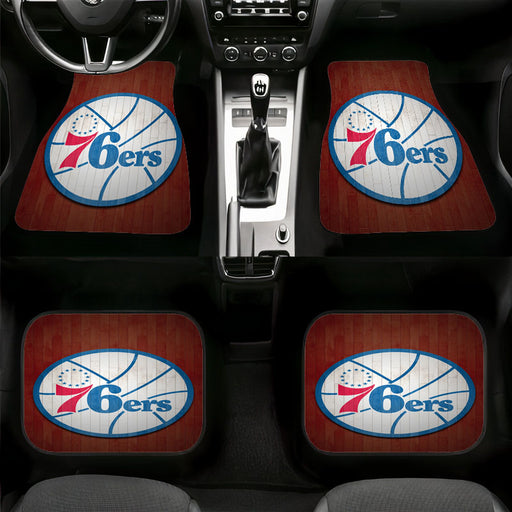 warm colour of 76ers logo Car floor mats Universal fit