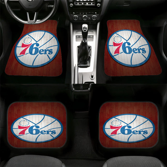 warm colour of 76ers logo Car floor mats Universal fit