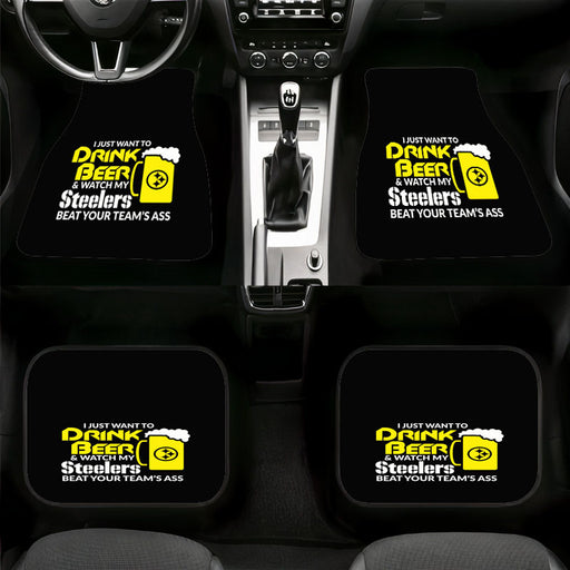 watch my steelers beat your team Car floor mats Universal fit