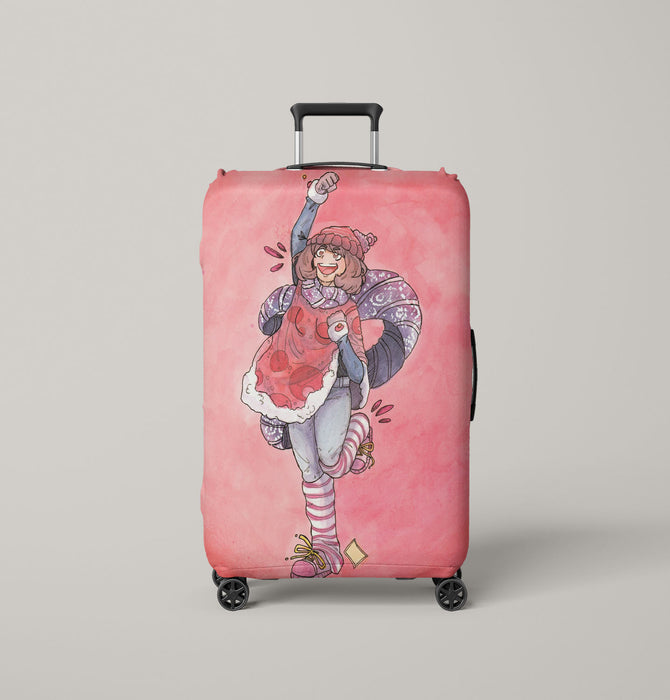 watercolor of uraraka san happy face Luggage Covers | Suitcase