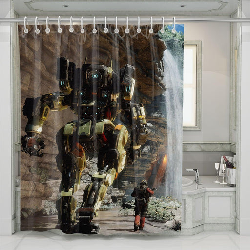 waterfall pathfinder and friend shower curtains