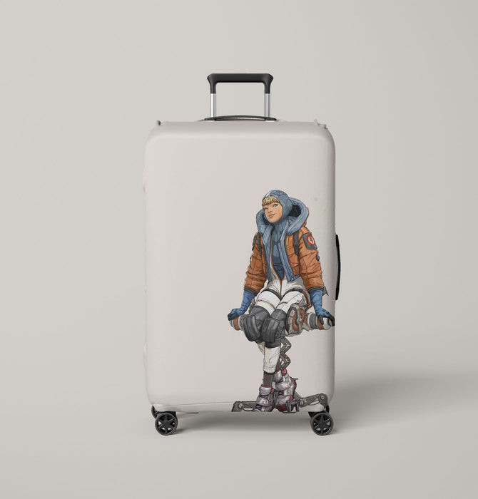 wattson cute girl from apex Luggage Covers | Suitcase