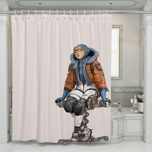 wattson cute girl from apex shower curtains