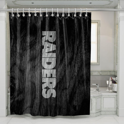 wave woods of raiders football nfl shower curtains