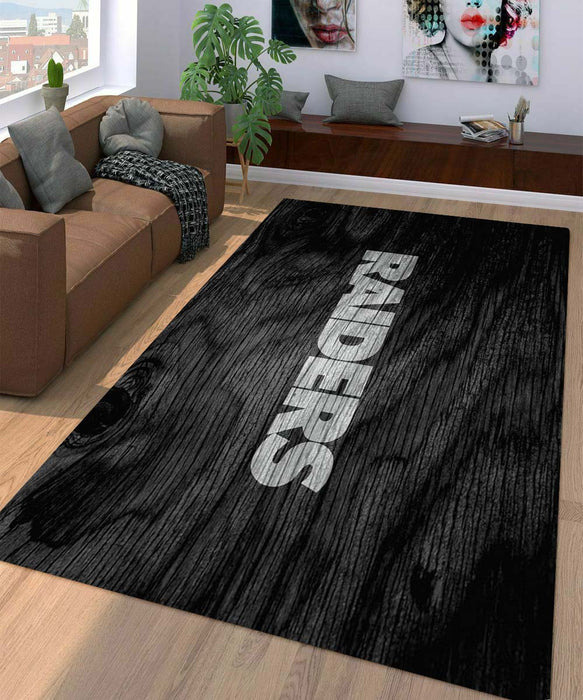 wave woods of raiders football nfl Living room carpet rugs