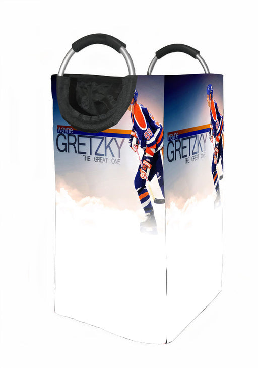 wayne gretzky the great one hockey nhl player Laundry Hamper | Laundry Basket