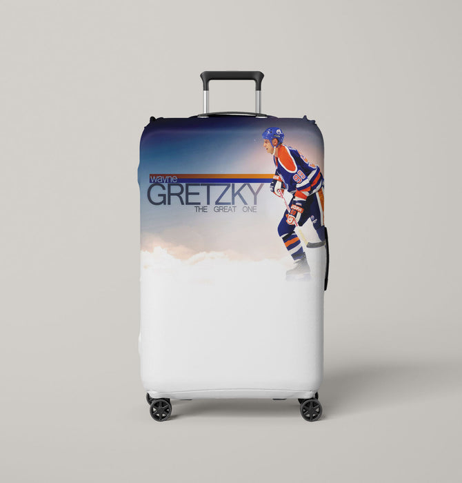 wayne gretzky the great one hockey nhl player Luggage Covers | Suitcase