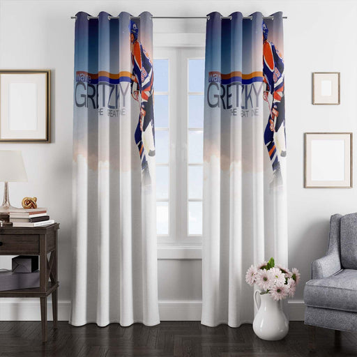 wayne gretzky the great one hockey nhl player window Curtain