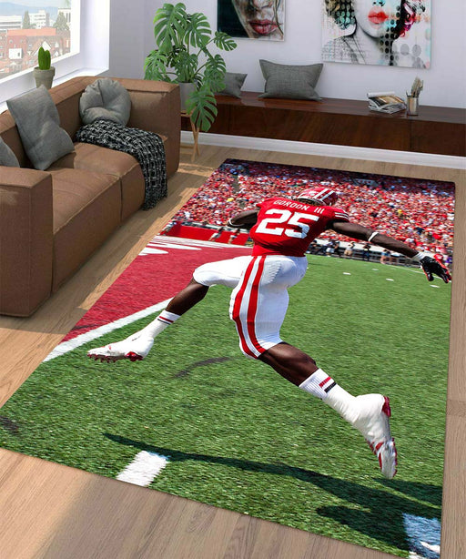 when running at match nfl Living room carpet rugs