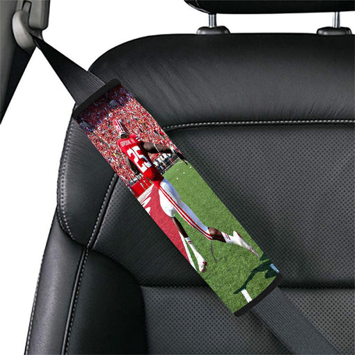 when running at match nfl Car seat belt cover - Grovycase