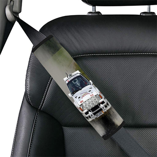 white car racing fancy Car seat belt cover - Grovycase