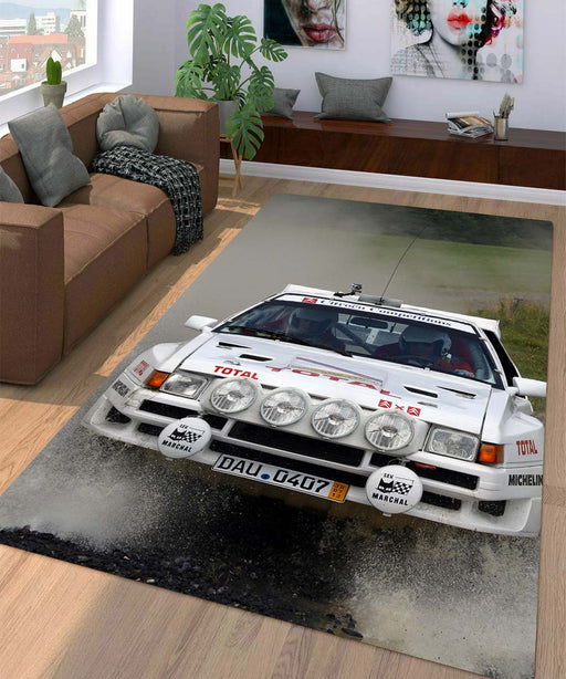 white car racing fancy Living room carpet rugs