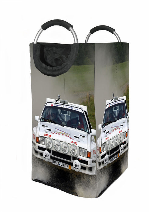 white car racing fancy Laundry Hamper | Laundry Basket