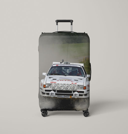 white car racing fancy Luggage Covers | Suitcase