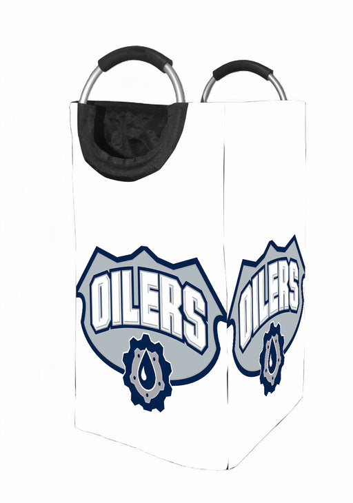 white edmonton oilers Laundry Hamper | Laundry Basket