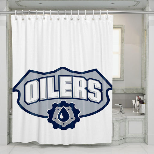 white edmonton oilers shower curtains