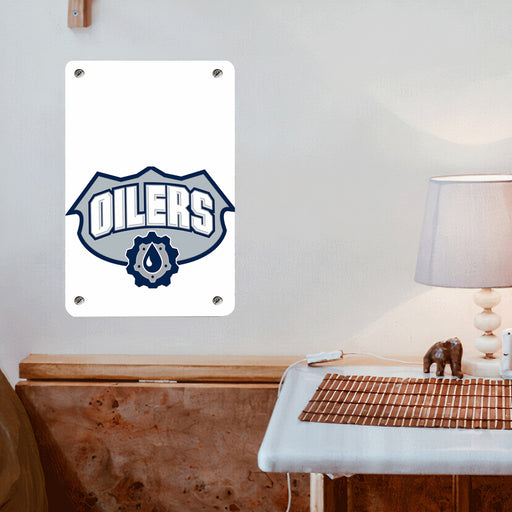 white edmonton oilers Poster Metal print wall art