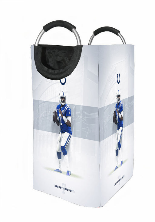 white jacoby brissett nfl player Laundry Hamper | Laundry Basket