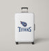 white logo tennessee titans fire ball Luggage Covers | Suitcase