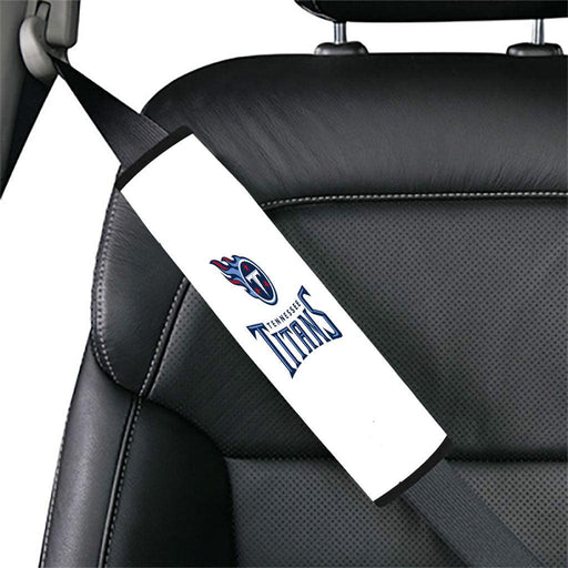 white logo tennessee titans fire ball Car seat belt cover - Grovycase