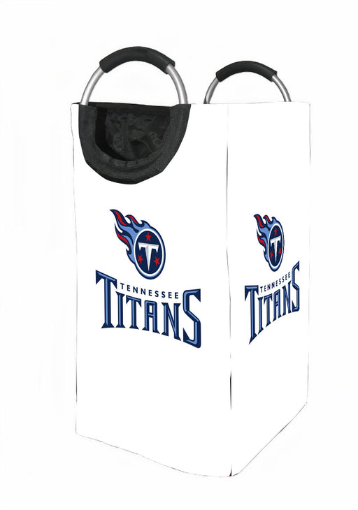 white logo tennessee titans fire ball Laundry Hamper | Laundry Basket