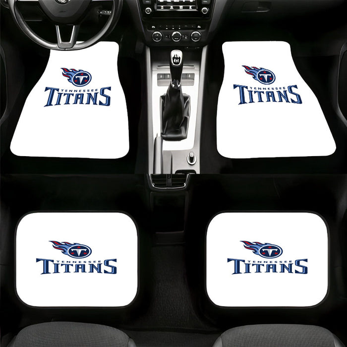 white logo tennessee titans fire ball Car floor mats Universal fit