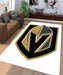 white logo vgk team nhl Living room carpet rugs