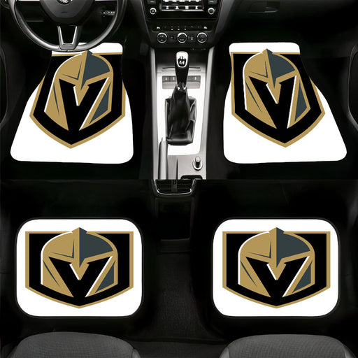 white logo vgk team nhl Car floor mats Universal fit