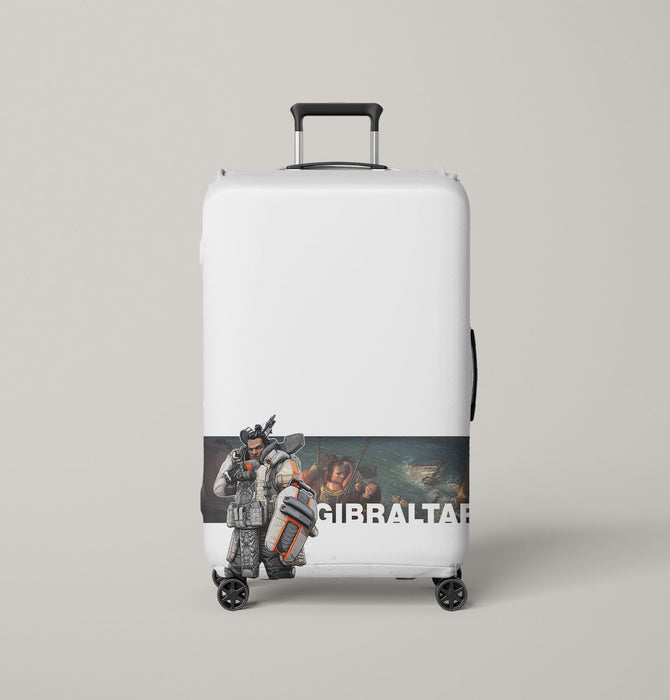 white profile gibraltar apex legends Luggage Covers | Suitcase