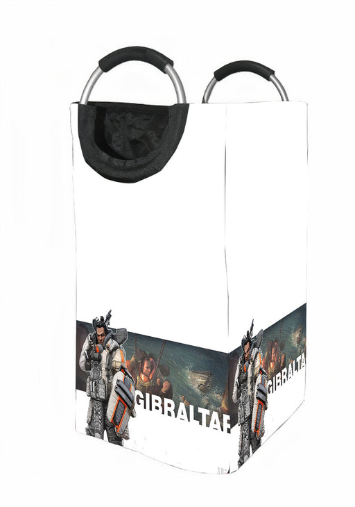 white profile gibraltar apex legends Laundry Hamper | Laundry Basket