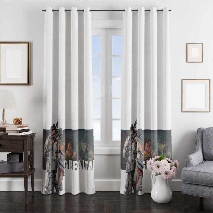 white profile gibraltar apex legends window Curtain