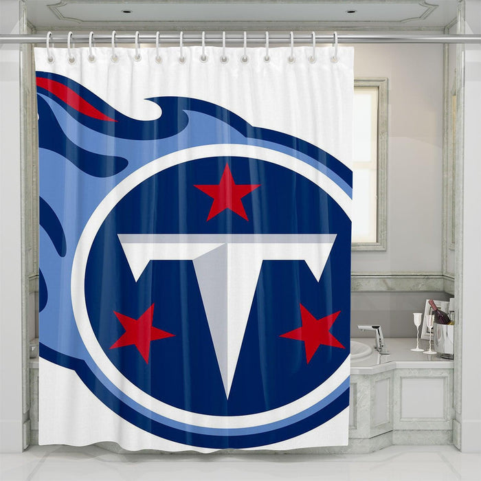 white tennessee titans logo shower curtains