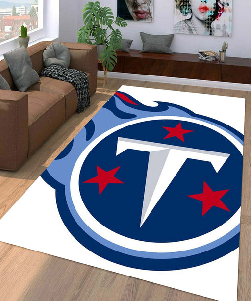 white tennessee titans logo Living room carpet rugs