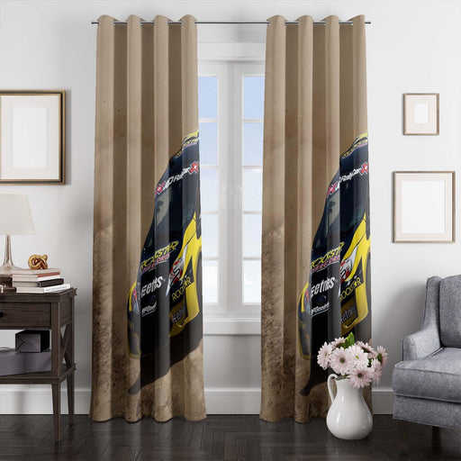 wide circuit offroad car racing window Curtain