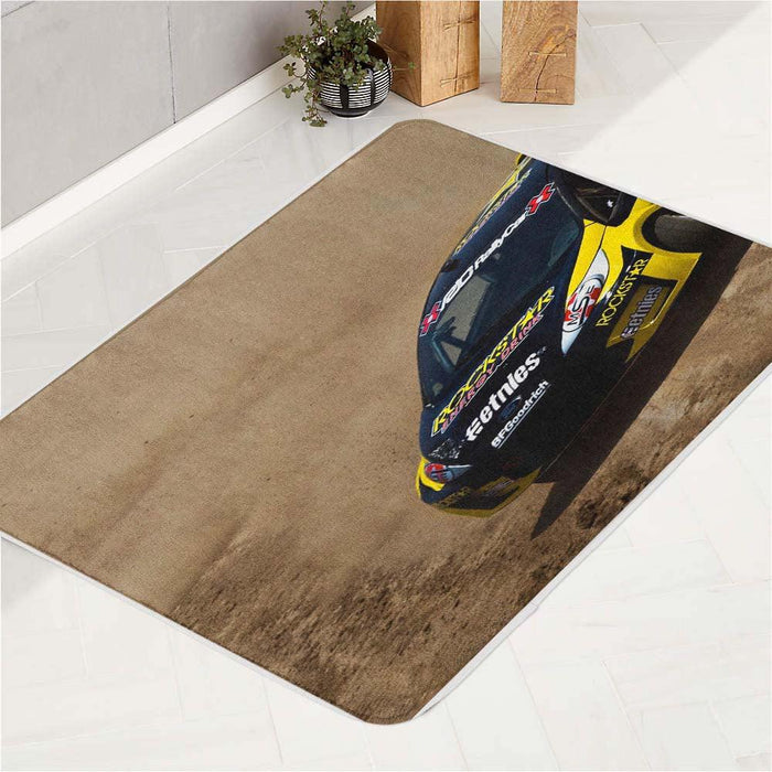 wide circuit offroad car racing bath rugs