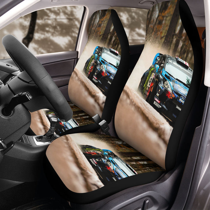 wild car racing action Car Seat Covers