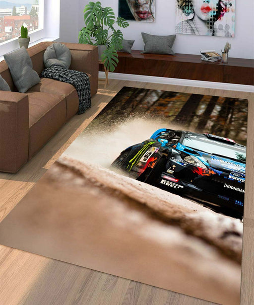 wild car racing action Living room carpet rugs